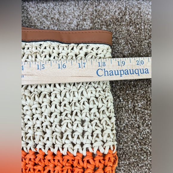 NWOT Time & Tru‎ Extra Large Woven Straw Beach Bag - Picture 5 of 7